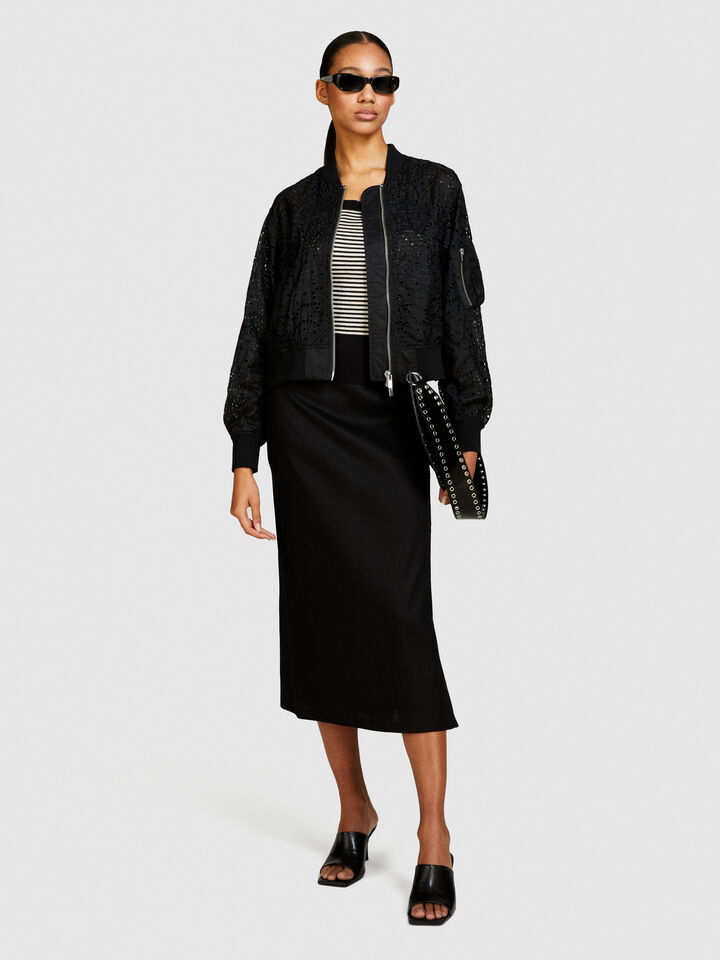Pencil skirt - women's midi skirts - Black | Sisley image number 1